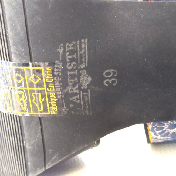 Spring Step, L'artiste Modelista - Navy Blue buckle strappy pump. 39 (8 to 8.5) - Picture 6 of 11